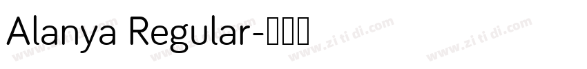 Alanya Regular字体转换